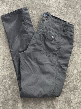 KUHL Trekr Pants Womens Size 8 Gray Cinch Straight Leg Outdoor Gorpcore Hiking